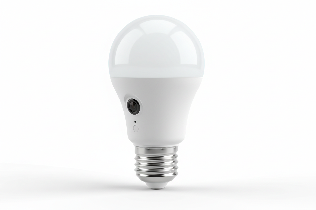 Ampolleta espía con cámaras de seguridad