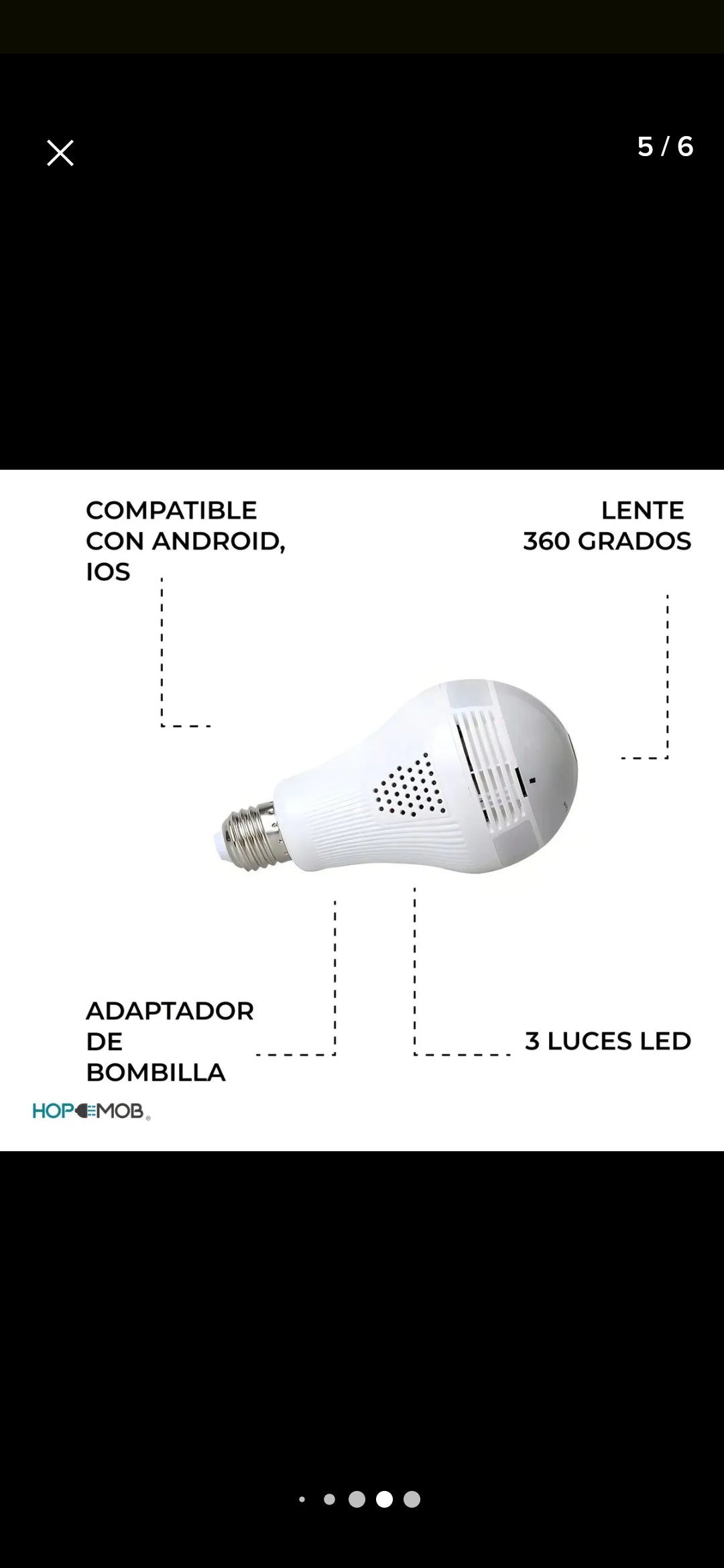 Ampolleta espía con cámaras de seguridad