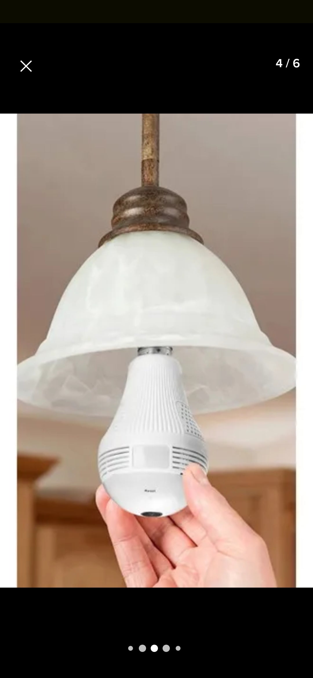 Ampolleta espía con cámaras de seguridad