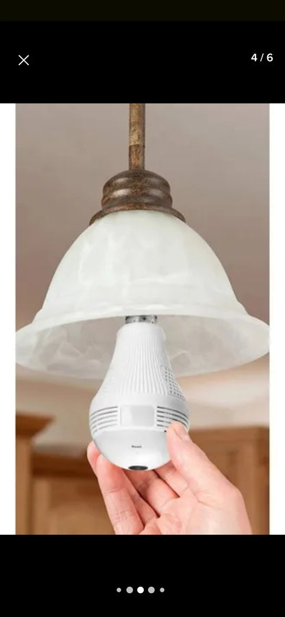 Ampolleta espía con cámaras de seguridad